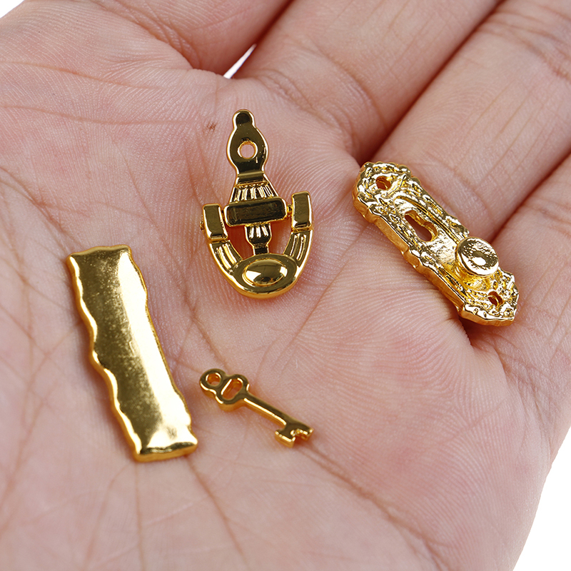 Furniture Hardware Fittings - 1:12 4PCS Metal Door Knocker Set