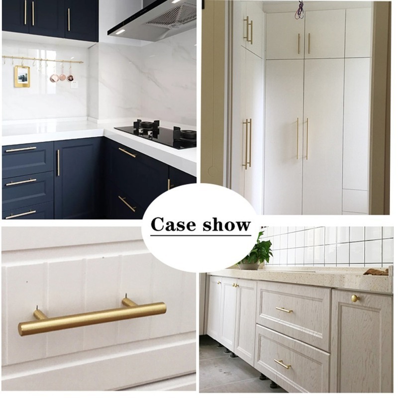 Modern Gold Brushed Straight C - Furniture Hardware Restoration incelemesi ve fiyatı