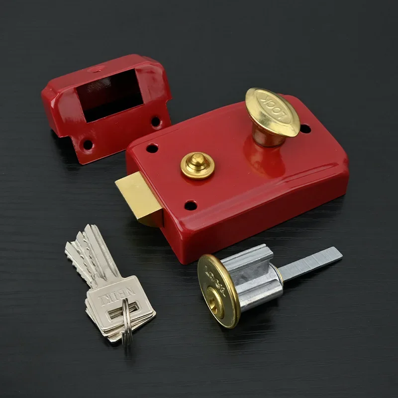 Exterior Door Retro Red Locks  - Furniture Hardware incelemesi ve fiyatı