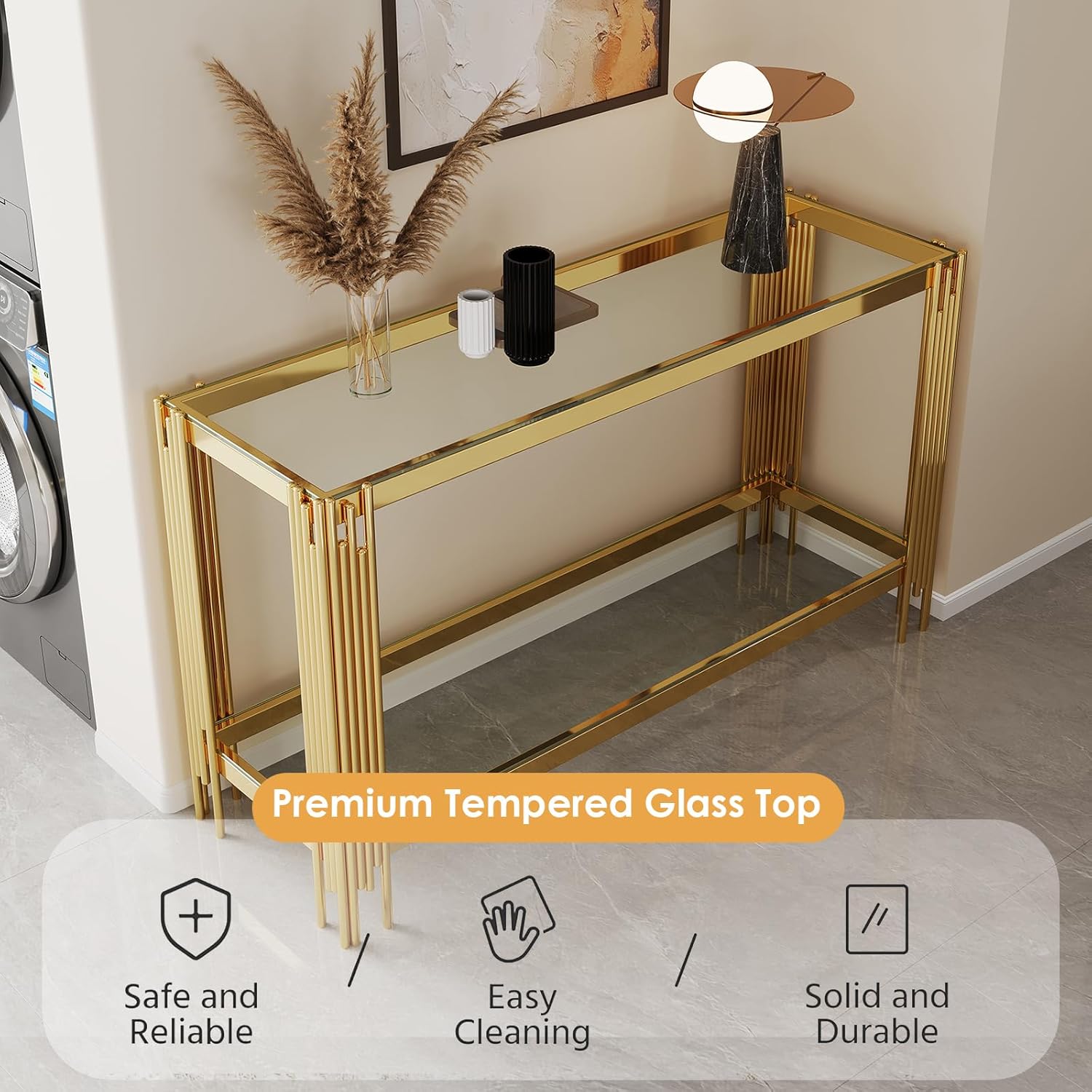 Glass Console Table, Modern En - Furniture Hardware Brackets incelemesi ve fiyatı