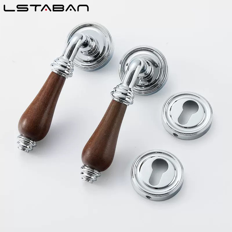 Euro Walnut Wood Handle Door L - Furniture Hardware Accessories incelemesi ve fiyatı
