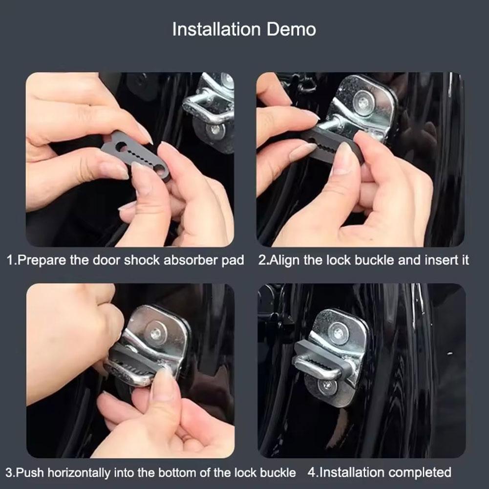 4pcs Car Door Lock Shock Absor - Universal Furniture Hardware incelemesi ve fiyatı