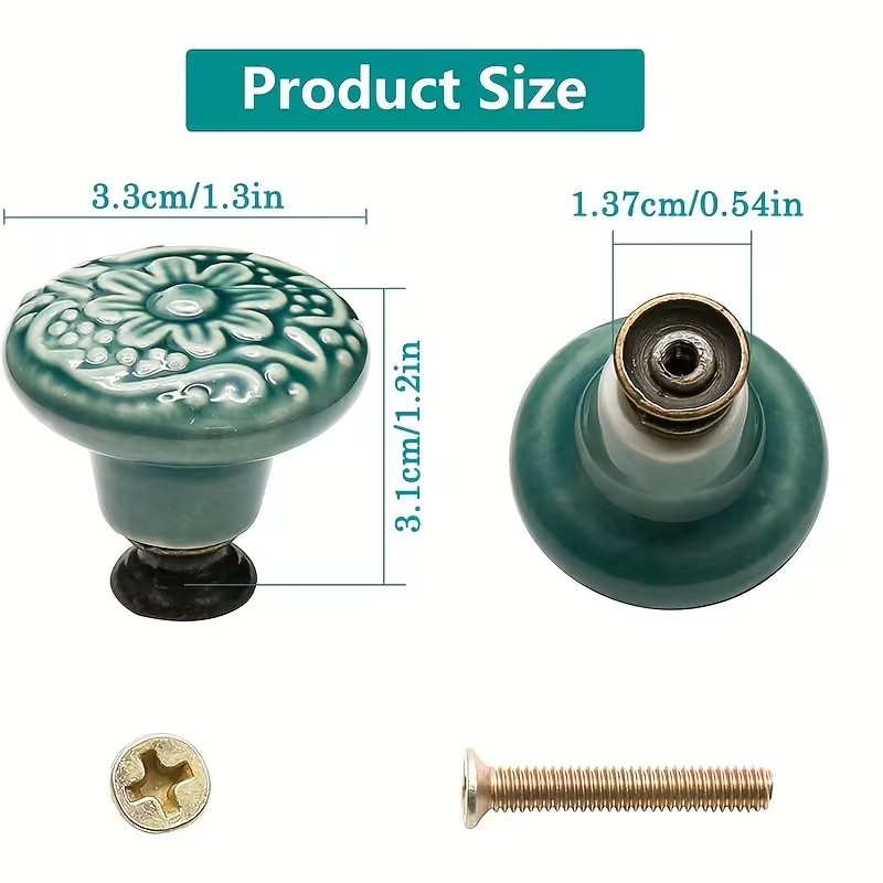 12pcs Ceramic Cabinet Knobs, F - Furniture Hardware Tools incelemesi ve fiyatı