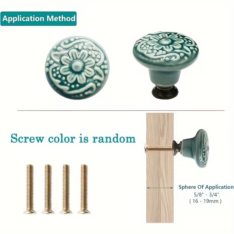 12pcs Ceramic Cabinet Knobs, F - Furniture Hardware Tools incelemesi ve fiyatı