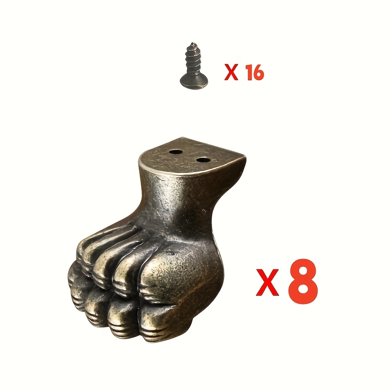 8pcs Antique Foot Brass Jewelr - Furniture Hardware Decorative incelemesi ve fiyatı