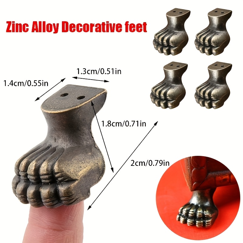 8pcs Antique Foot Brass Jewelr - Furniture Hardware Decorative incelemesi ve fiyatı