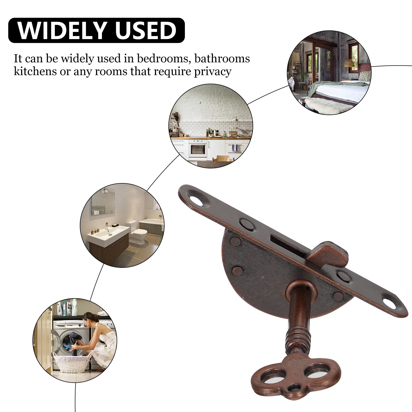 2Set Retro Iron Lock Vintage C - Furniture Hardware Decorative incelemesi ve fiyatı