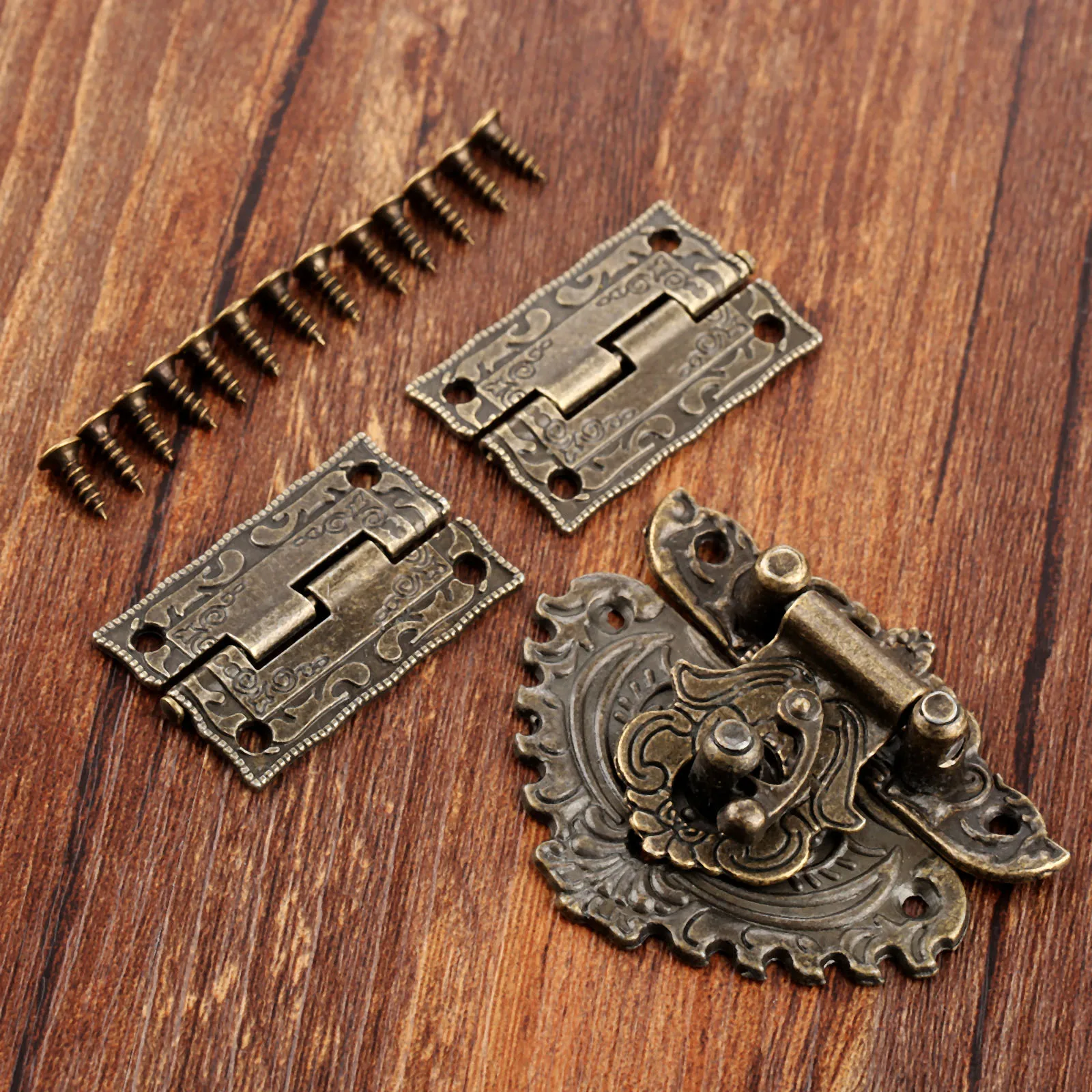 3pcs/set Antique Bronze Padloc - Furniture Hardware Decorative incelemesi ve fiyatı