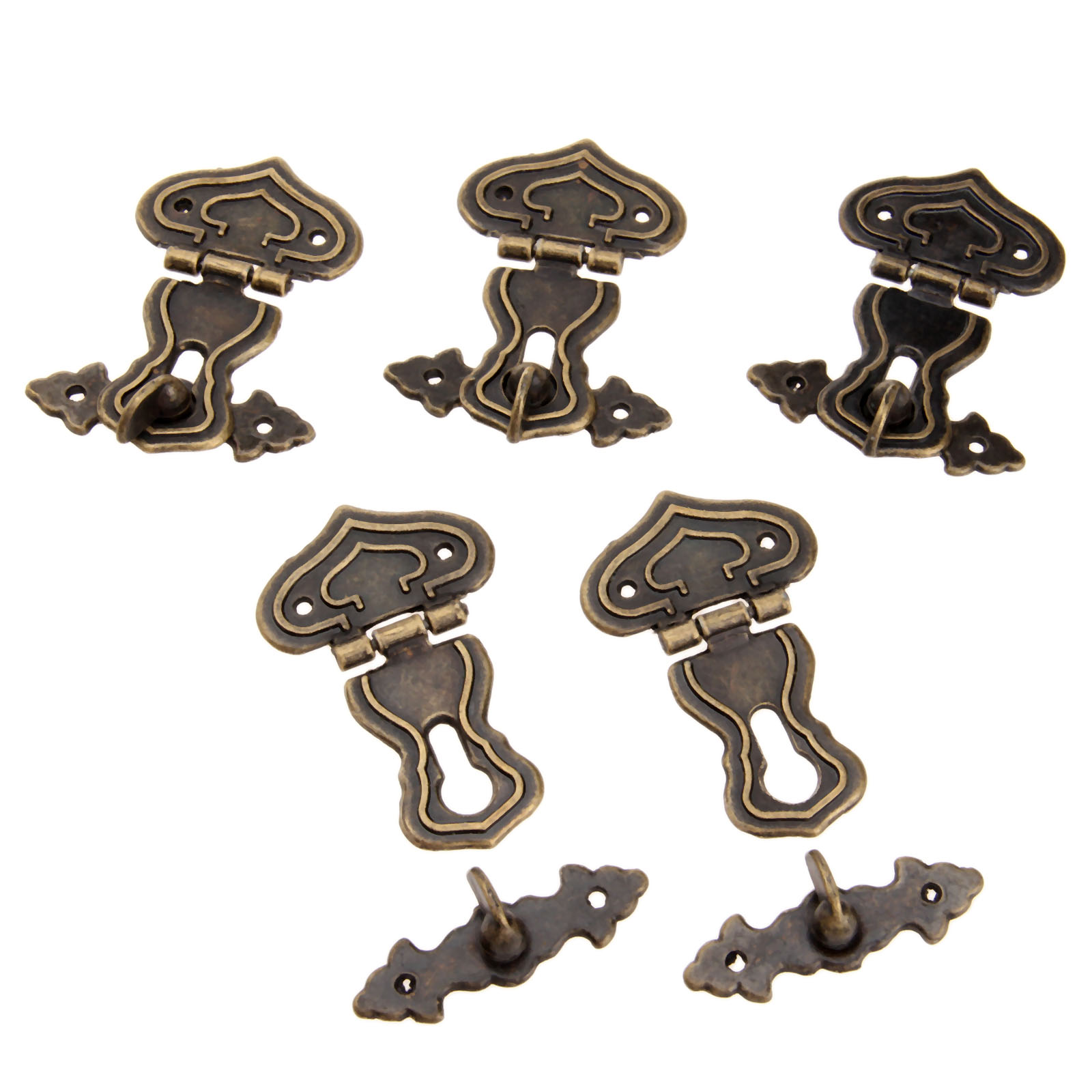 5Pcs 63x47mm Antique Metal Loc - Furniture Hardware Decorative incelemesi ve fiyatı
