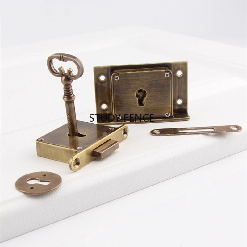 1PC Antique Metal Drawer Lock  - Furniture Hardware incelemesi ve fiyatı