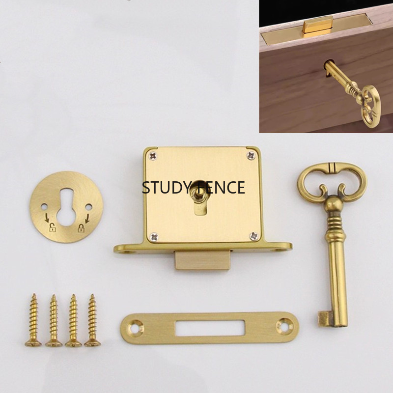 1PC Antique Metal Drawer Lock  - Furniture Hardware incelemesi ve fiyatı