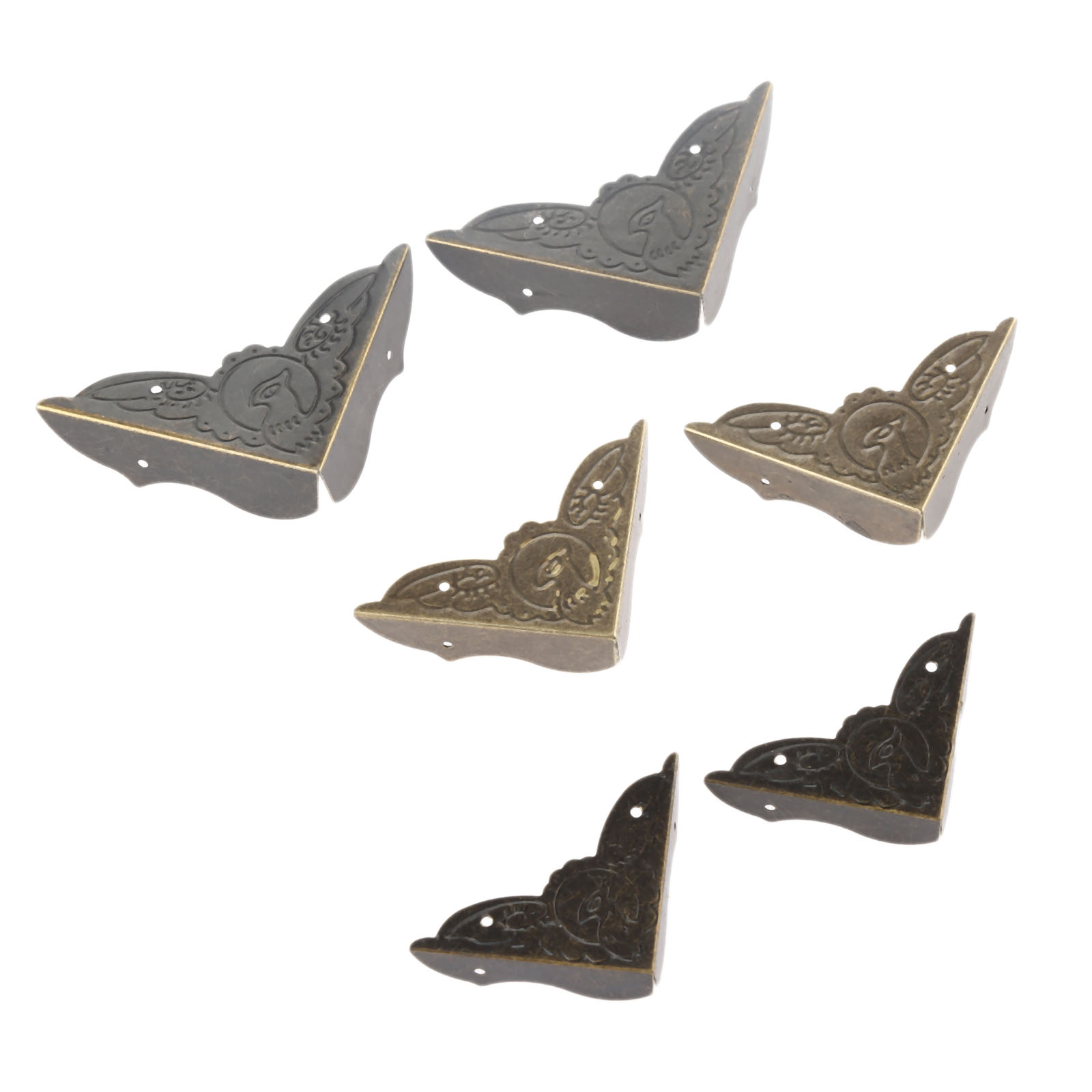 4Pcs Antique Brass Corner Brac - Furniture Hardware Decorative incelemesi ve fiyatı