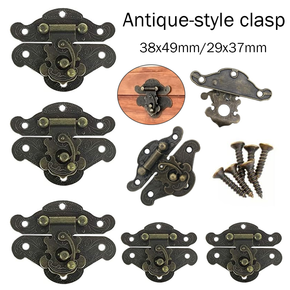 5-20pcs Vintage Metal Hasp Lat - Furniture Hardware Decorative incelemesi ve fiyatı